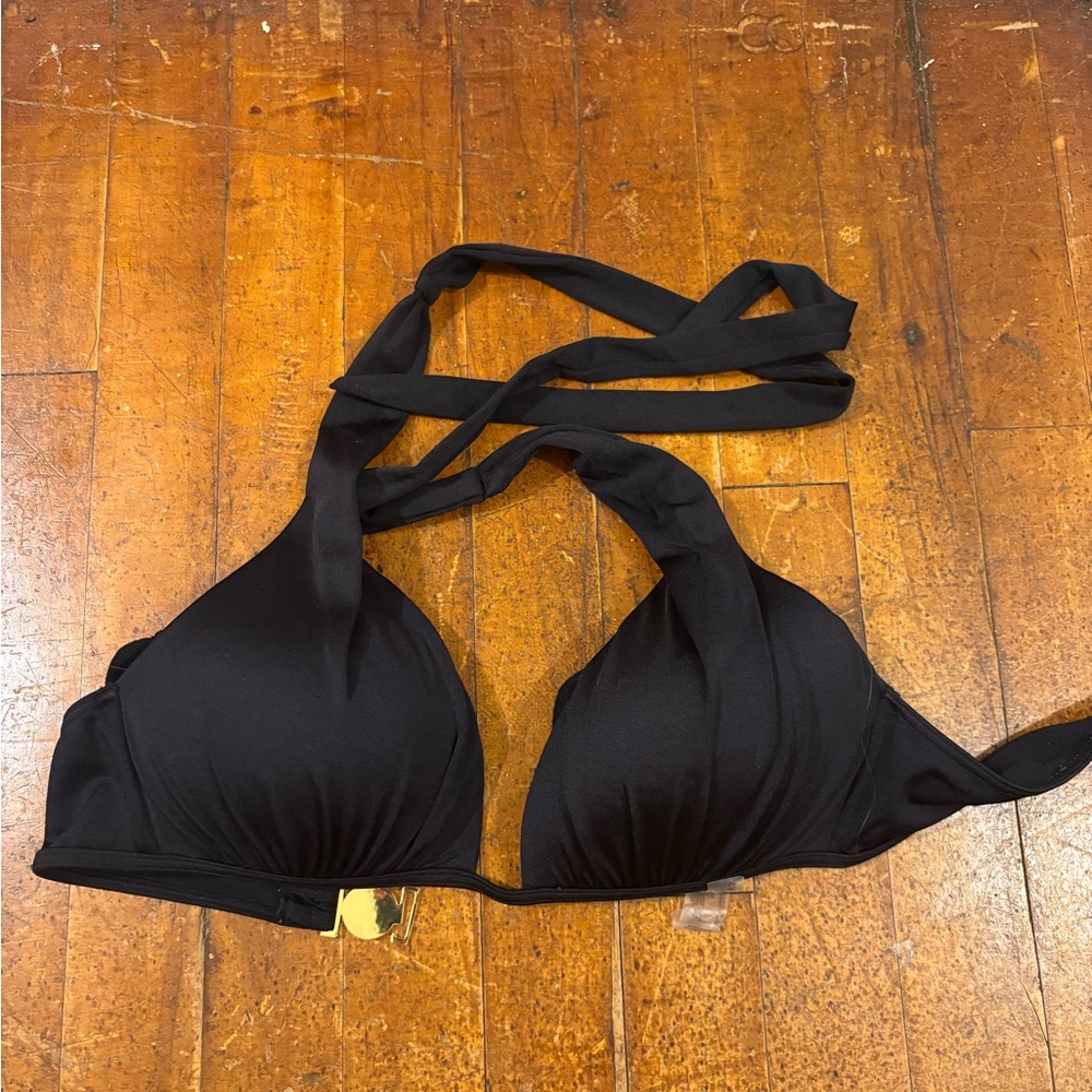 Victoria’s Secret Black Halter Bikini Top